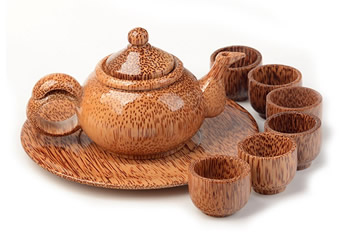 Tea Ware Made of Bamboo,Wood and Calabash